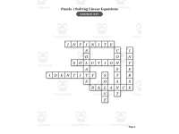 Algebra 1 Linear and Absolute Value Equations Crosswords with Word Ban preview 4
