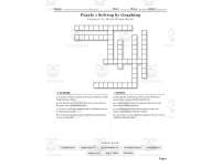 Algebra 1 Systems of Linear Equations and Inequalities Crosswords with preview 2