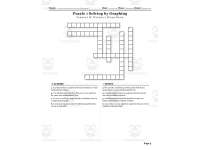 Algebra 1 Systems of Linear Equations and Inequalities Crosswords with preview 3