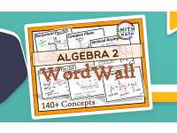 Algebra 2 Word Wall preview