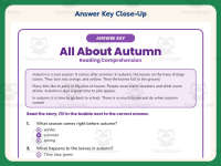 All About Autumn Reading Comprehension Worksheet – 1st Grade Seasons preview 7