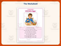 Alphabet Stories Letter E Reading Comprehension Worksheet Practice preview 2