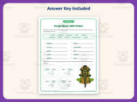 Amphibians Alphabetical Order Worksheet – 3rd Grade Animals Practice preview 3