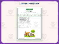 Analogy Fill in the Blanks Worksheet – 3rd Grade Analogies Practice preview 3