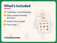 Animal Names Worksheet – 1st Grade Animals Practice + Answer Key preview 5