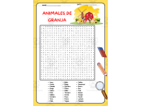 Animales de Granja: Sopa de Letras | Ficha de Actividad Imprimible preview