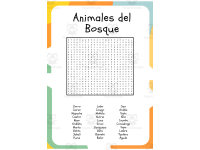 Animales del Bosque: Sopa de Letras y Palabras Desordenadas preview