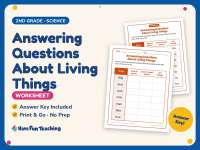 Answering Questions About Living Things Worksheet – 2nd Grade Practice preview