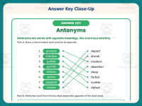 Antonyms Intermediate Matching Worksheet – 4th Grade Opposites preview 7