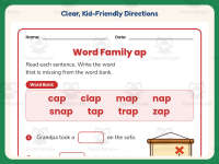 AP Word Family Worksheet – 1st Grade Word Families Practice preview 4