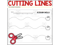 Apple Fine Motor Scissor Skills and Cutting Practice preview 3