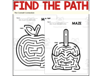 Apple Maze Printables preview 2