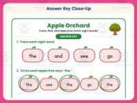 Apple Orchard Dolch Words Worksheet – Preschool Sight Words Practice preview 7