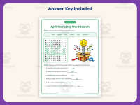 April Fools Word Search Worksheet – 3rd Grade Holiday Practice preview 3