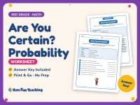 Are You Certain? Probability Worksheet – 3rd Grade Math Practice preview