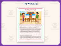 Are You Listening? Reading Comprehension Worksheet – 3rd Grade preview 2