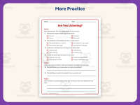 Are You Listening? Reading Comprehension Worksheet – 3rd Grade preview 7