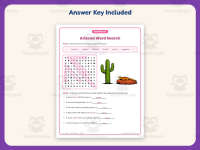 Arizona Word Search Worksheet – 3rd Grade States Practice + Answer Key preview 3