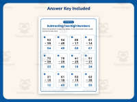 Astronaut Double Digit Subtraction Regroup Worksheet – 2nd Grade preview 3