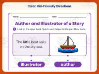 Author and Illustrator of a Story Worksheet – Kindergarten Practice preview 4