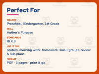 Author and Illustrator of a Story Worksheet – Kindergarten Practice preview 6
