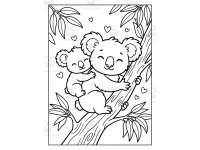 Baby Animals Cuddle Time: A Cute Kawaii Coloring Book for Kids preview 3