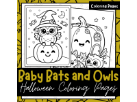 Baby Bats, Sweet Owls & All the Cozy Halloween Coloring Vibes preview