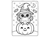 Baby Bats, Sweet Owls & All the Cozy Halloween Coloring Vibes preview 2