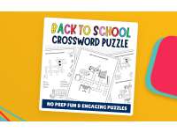 Back To School Crossword Puzzles, First Day of School Worksheet preview