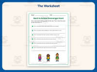 Back to School Scavenger Hunt Worksheet – 2nd Grade Holiday Practice preview 2