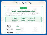 Back to School Scramble Worksheet – 2nd Grade Spelling Practice preview 7