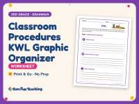 Back to School Worksheet: Classroom Procedures – 3rd Grade Practice preview