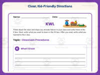 Back to School Worksheet: Classroom Procedures – 3rd Grade Practice preview 4