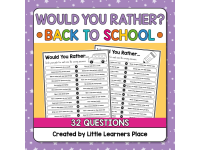 Back to School Would You Rather Icebreaker, Get to Know You First Days preview