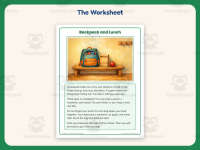 Backpack and Lunch Reading Comprehension Worksheet – 1st Grade preview 2