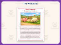 Bacon and Wool: Escape from the Farm – Reading Worksheet – 3rd Grade preview 2