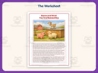Bacon and Wool: You’re a Baaaad Boy – Reading Worksheet – 3rd Grade preview 2