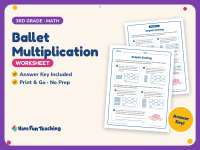 Ballet Multiplication Worksheet – 3rd Grade Word Problems Practice preview