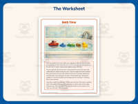 Bath Time Reading Comprehension Worksheet – 2nd Grade Practice preview 2