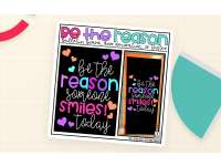 Be the Reason Someone Smiles Today Bulletin Board Kit, Door Decoration Set, or Poster preview