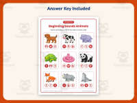 Beginning Animal Sounds Worksheet – Kindergarten Animals Practice preview 3