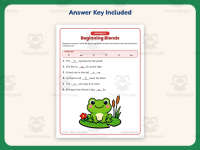 Beginning Blends Fill in the Blank Worksheet – 1st Grade Consonants preview 3