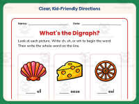 Beginning Digraphs Pictures Worksheet – 1st Grade Beginning Sounds preview 4