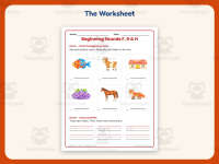Beginning Sounds F G H Pictures Worksheet – Kindergarten Consonants preview 2