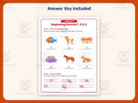 Beginning Sounds F G H Pictures Worksheet – Kindergarten Consonants preview 3