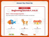 Beginning Sounds F G H Pictures Worksheet – Kindergarten Consonants preview 7