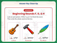 Beginning Sounds F G H Worksheet – 1st Grade Consonants Practice preview 7