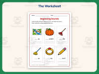 Beginning Sounds Fill in the Blank Worksheet – 1st Grade Consonants preview 2