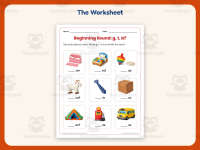 Beginning Sounds G, T, B Worksheet – Kindergarten Consonants & CVC preview 2