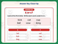 Beginning Sounds K-C Sort Worksheet – 1st Grade Consonants Practice preview 7